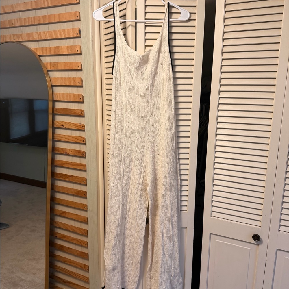 ALOHAS Namo Ecru Textured Jumpsuit